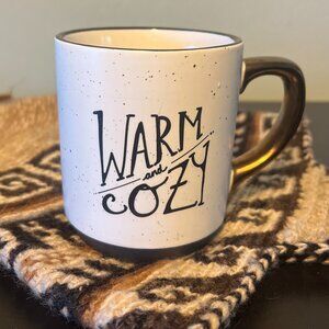THRESHOLD Warm and Cozy White Speckled Stoneware Mug  ~ Hygge Style